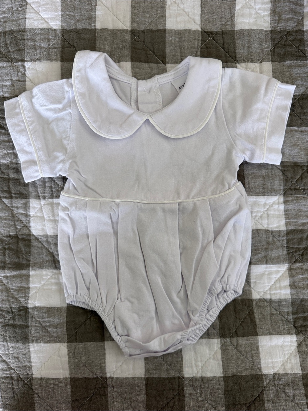 White with Collar Baby One-Piece